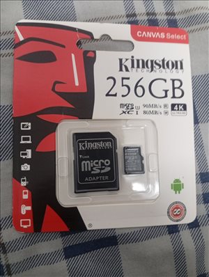 מחשבים וציוד נלווה - MicroSD Kingston Canvas 256gb... 
