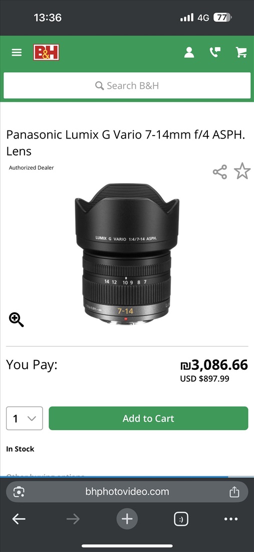 תמונה 3 ,panasonic lumix g vario 7-14mm למכירה בבית שמש צילום  עדשות