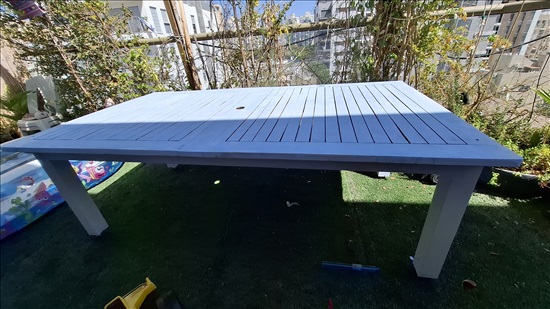 תמונה 2 ,שולחן עץ (אין אפשרות להגדיל)  למכירה ברמת גן לגינה  ריהוט לגינה