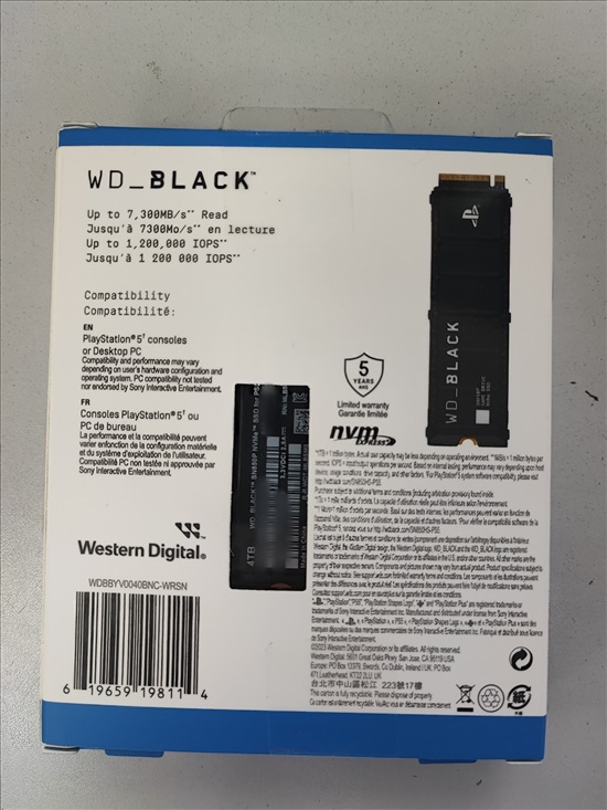 תמונה 2 ,SSD WD_BLACK SN850P 4TB למכירה באשדוד מחשבים וציוד נלווה  כרטיס זכרון