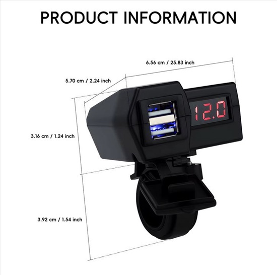 תמונה 10 ,מטען usb לאופנוע ואופניים  למכירה בפתח תקווה אופניים  אביזרים