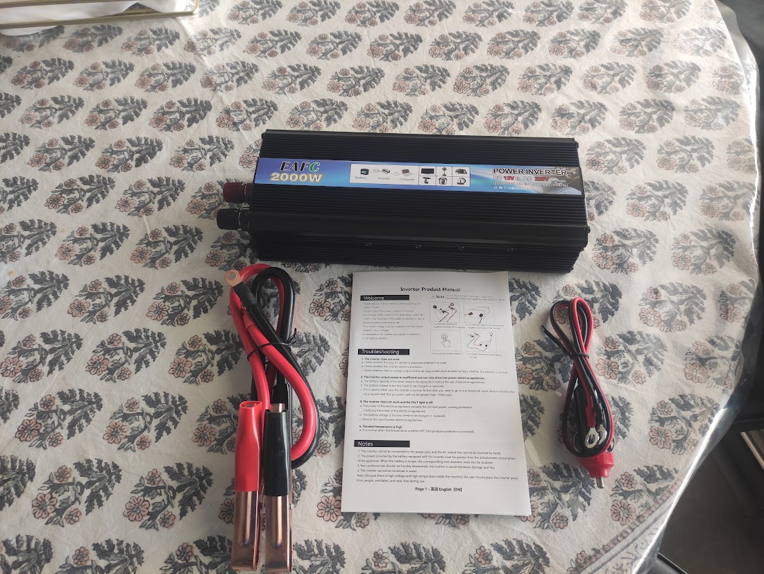תמונה 2, ממיר מתח 2000W אל 12V על220V למכירה בבאר יעקוב | קמפינג ונופש  אביזרים...