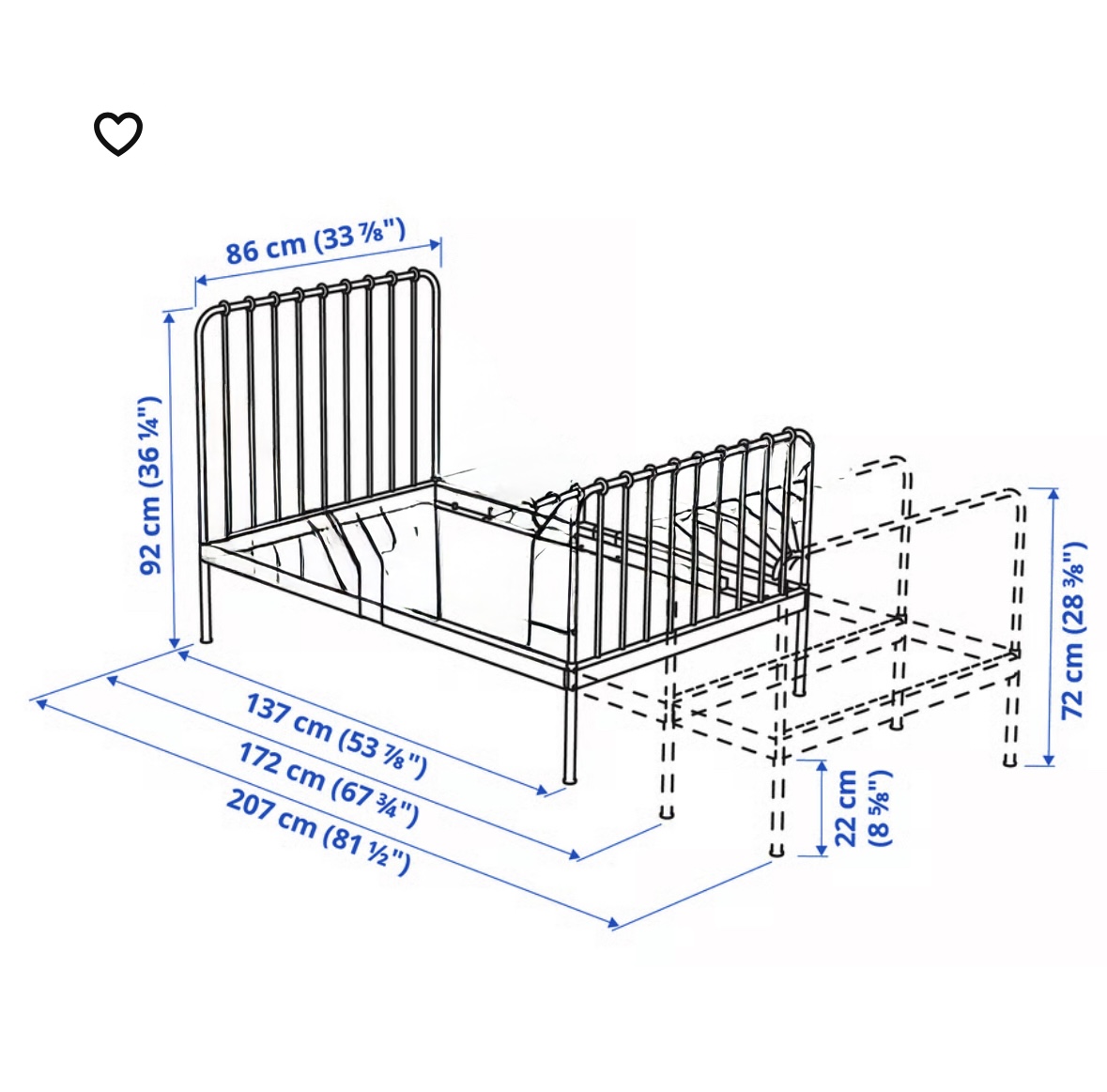 תמונה 2, מיטת ילדים מתארכת IKEA + מזרן  למכירה בגבעת שמואל | ריהוט  מיטות