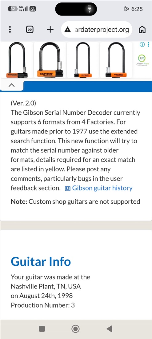 תמונה 4 ,Gibson Les Paul Studio 1998 למכירה בבאר יעקב כלי נגינה  גיטרה חשמלית