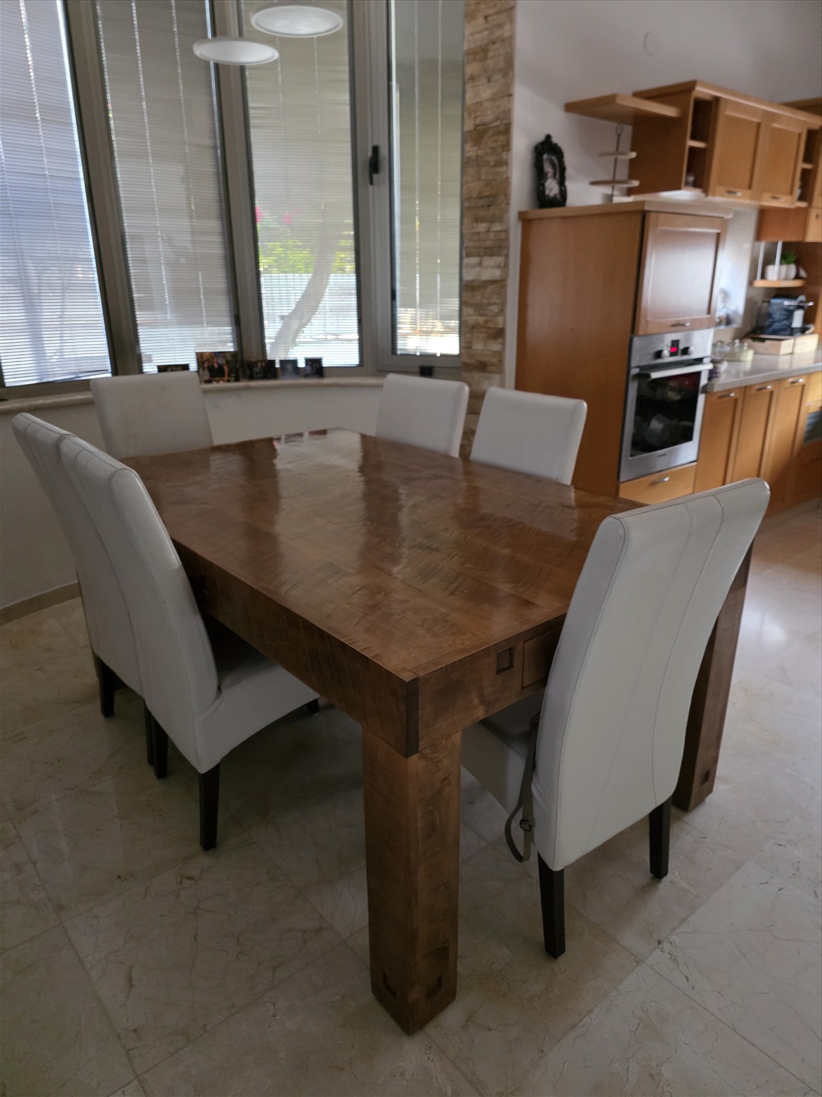 תמונה 4, פינת אוכל עץ מלא בגודל 180×110 למכירה בנתניה | ריהוט  פינת אוכל