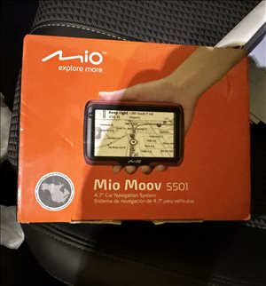 מחשבים וציוד נלווה,מכשירי GPS,Mio s501,מכשיר ניווט חדש מסך 4.7 אינטש באריזה תוכנת IGO בעברית מפות מעודכנות ל 2023 כולל מטען לרכב ,,,,