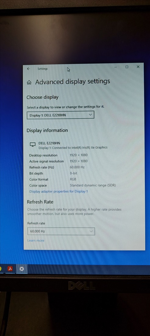 תמונה 4 ,Dell E2218HN מסך מחשב כמו חדש  למכירה ברחובות מחשבים וציוד נלווה  מסך מחשב