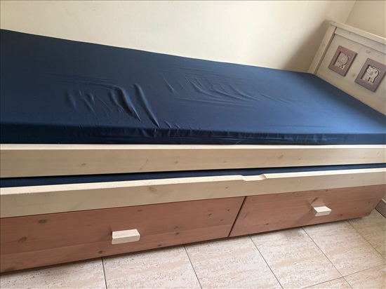 תמונה 2 ,מיטה עם מיטת חבר ו2 מגירות למכירה בפרדס חנה-כרכור ריהוט  מיטות
