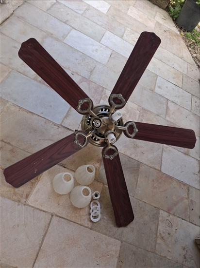 תמונה 4 ,מאוורר תקרה וינטג עובד למכירה בבית אריה מוצרי חשמל  תאורה ונברשות