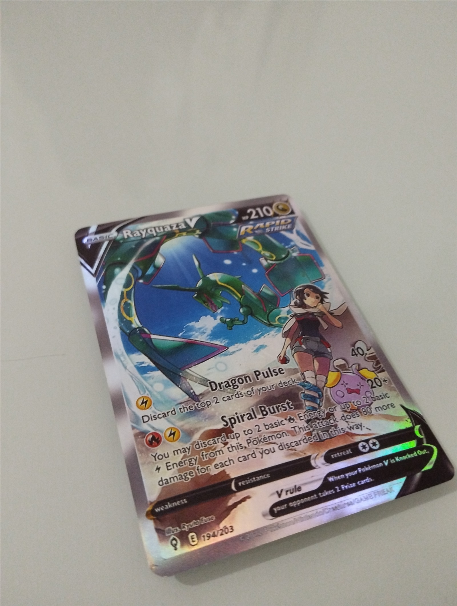 תמונה 2, קלף פוקימון Dragon Rayquaza V למכירה במעלה אדומים | אספנות  אחר