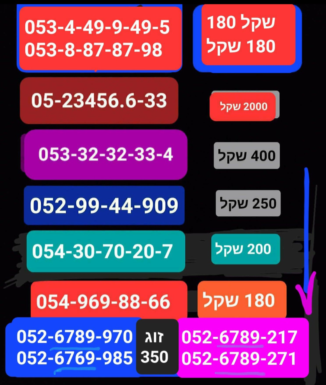 תמונה 3, מספרי זהב  למכירה בתל אביב | סלולרי  מספרי זהב