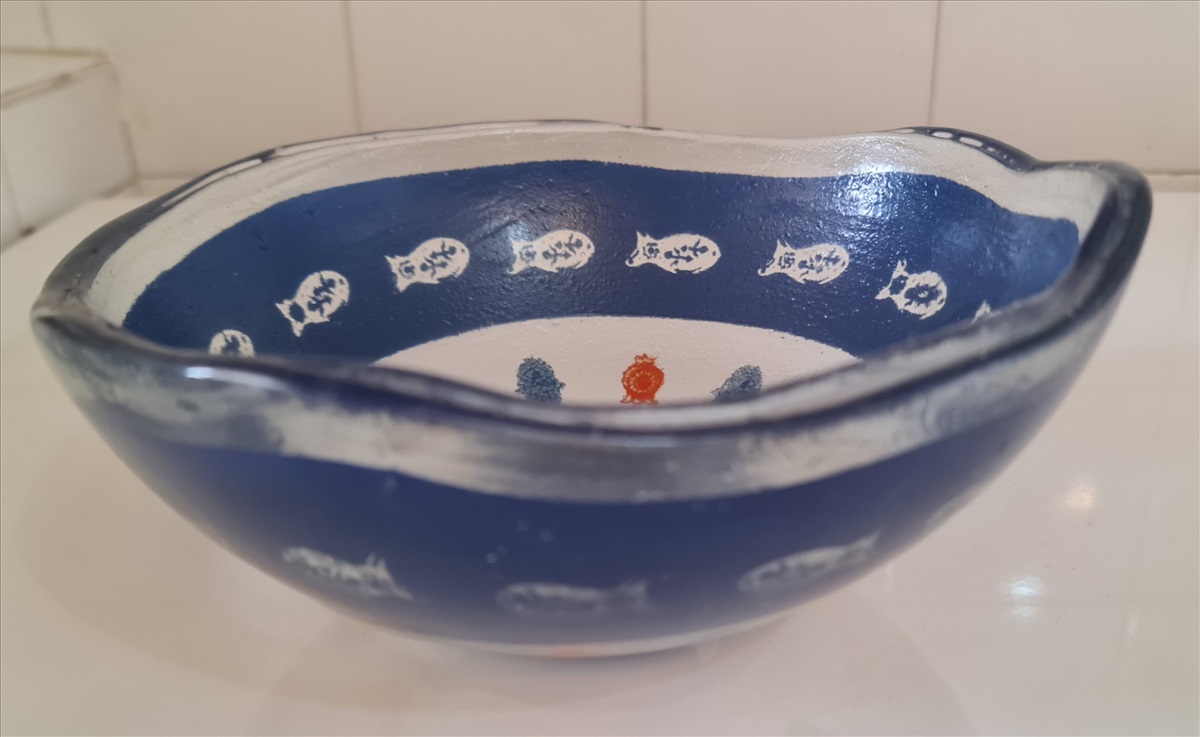 תמונה 1, קערת זכוכית דקורטיבית למכירה באילת | חפצי נוי  אחר