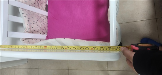 תמונה 3 ,לול עריסה לתינוק מעץ עם גלגלים למכירה בבת ים לתינוק ולילד  מיטות ולולים