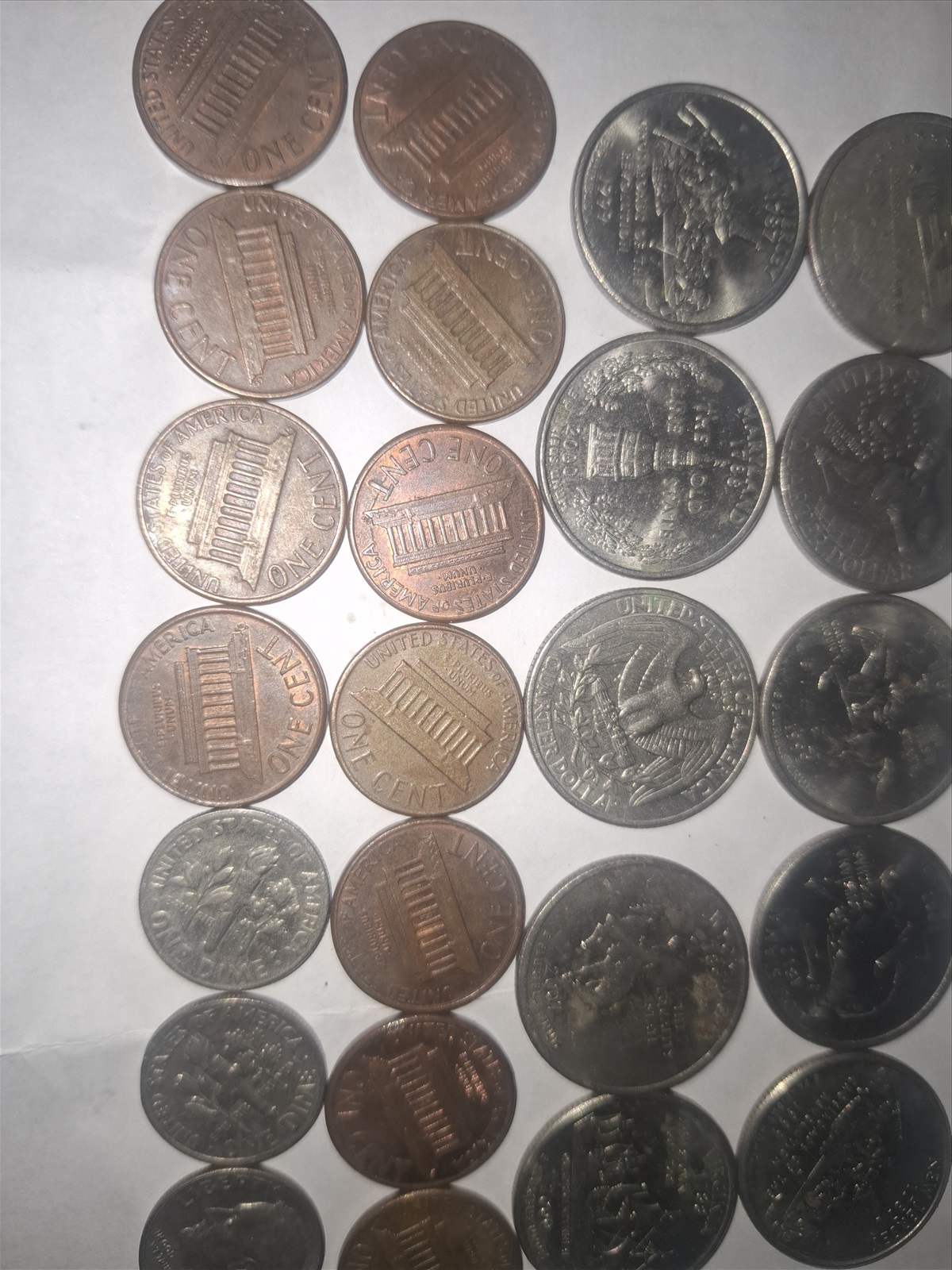 תמונה 1, מטבעות של רבע דולר ,וסנט אחד,י למכירה בירושלים | אספנות  מטבעות ושטרות