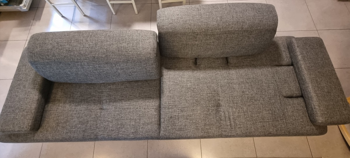 תמונה 1, ספת בד 3 מ מעוצבת למכירה בתל מונד | ריהוט  ספות