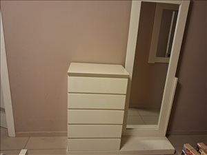 שידה ומראה בלבן650 