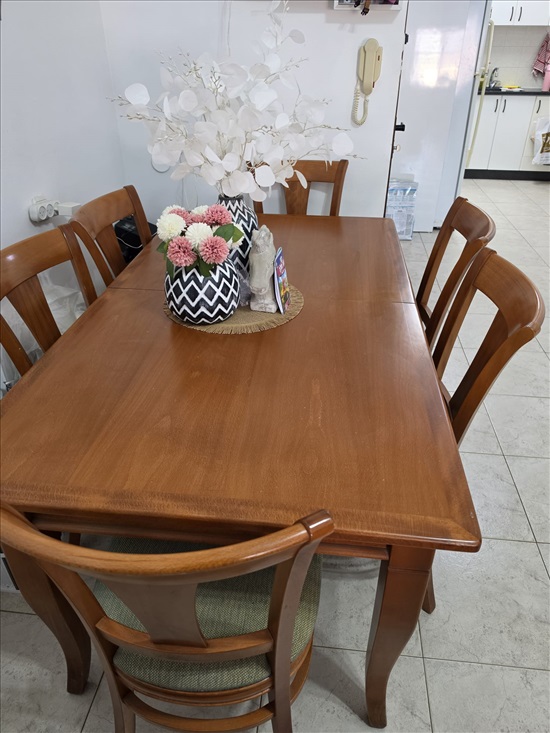 תמונה 2 ,שולחן פינת אוכל עם 6 כסאות  למכירה בחולון ריהוט  פינת אוכל