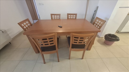 תמונה 1 ,פינת אוכל נפתחת + 6 כיסאות  למכירה בראשון לציון ריהוט  פינת אוכל