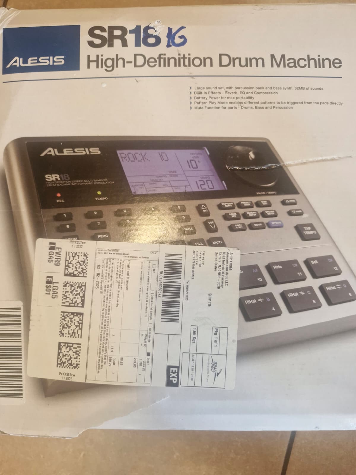 תמונה 1, ALESIS מכונת תופים אלקטרןנית למכירה באשדוד | כלי נגינה  אביזרים נלווים