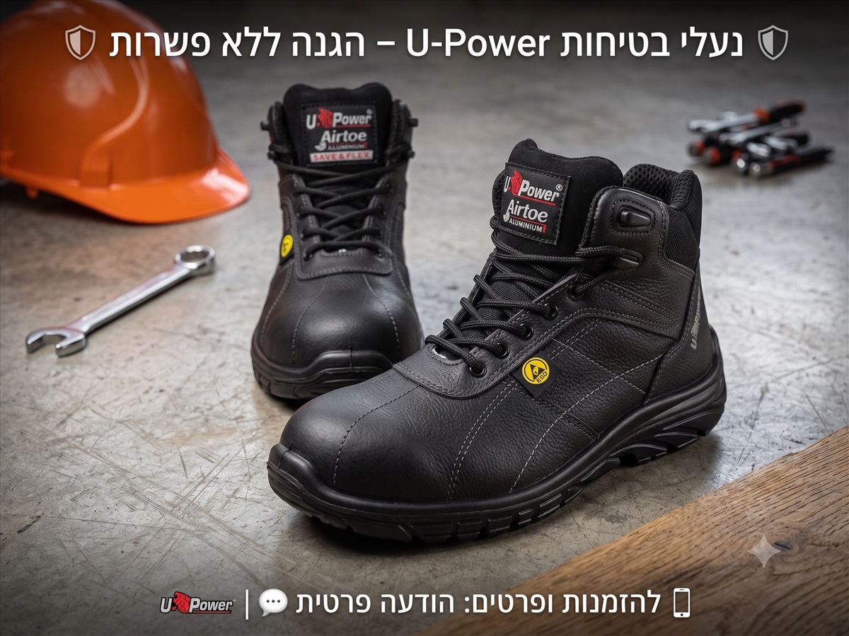 תמונה 1, נעלי בטיחות פרימיום U-Power  למכירה באופקים | ביגוד ואביזרים  נעליים