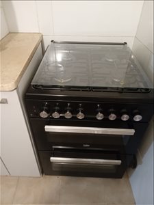 תנור דו תאי משולב כיריים גז 