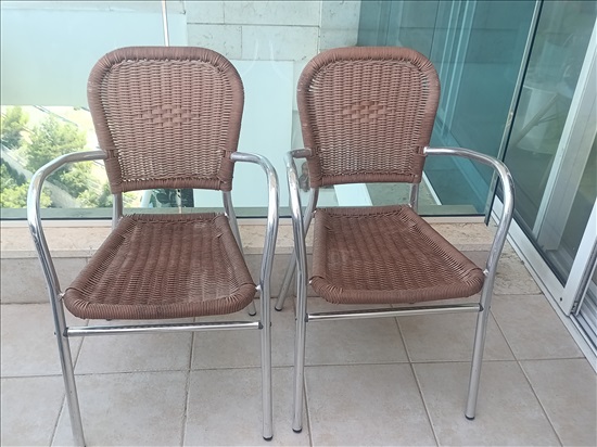 תמונה 1 ,2 כיסאות אלומניום למרפסת  למכירה בנשר ריהוט  כיסאות