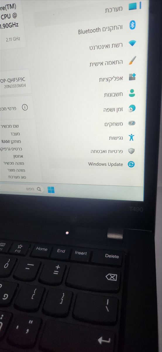 תמונה 1,   THINKPAD T490 מסך מגע למכירה בבני ברק | מחשבים וציוד נלווה  מחשב נייד
