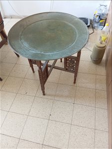שולחן מגש מרוקאי וינטג' עם מגש 