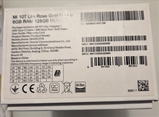 תמונה 6 ,טלפון Xiaomi Mi 10T Lite למכירה בחיפה סלולרי  סמארטפונים