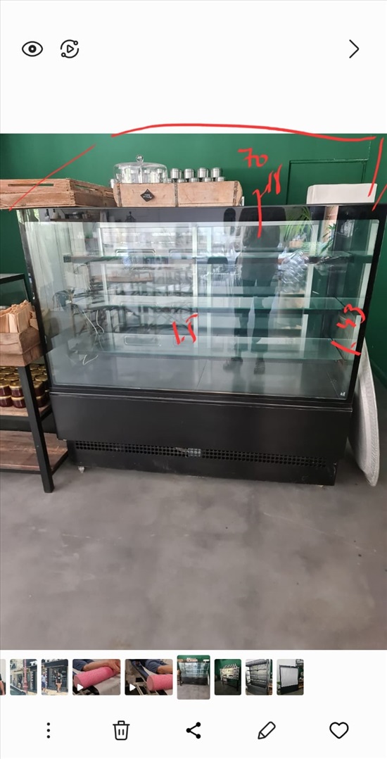 תמונה 1 ,מקרר תצוגה למכירה בנהריה ציוד לעסקים  מסעדות/בתי קפה