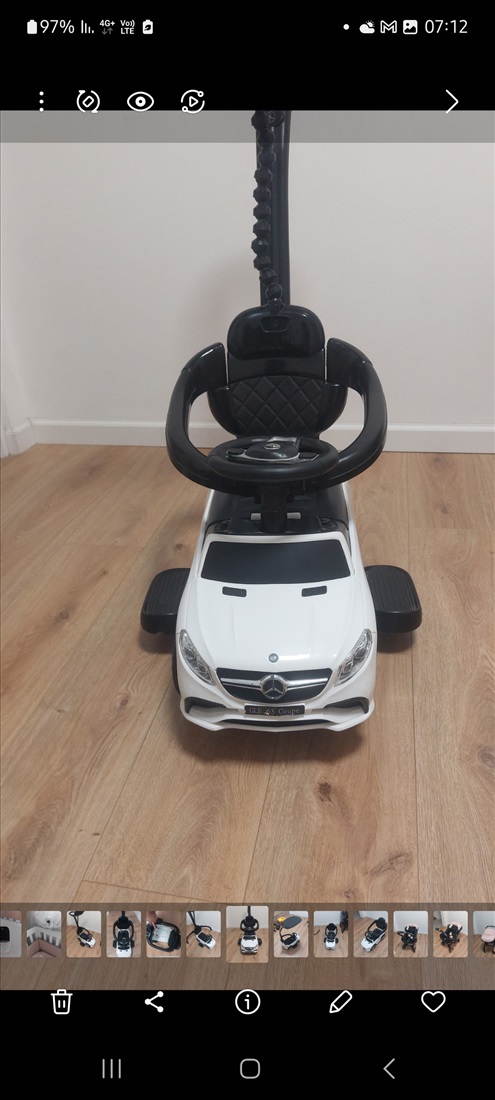 תמונה 2 ,בימבה מרצדס למכירה ברמלה  צעצועי ילדים  מכוניות