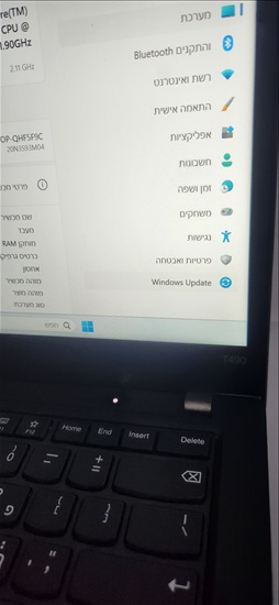 תמונה 1 ,  THINKPAD T490 מסך מגע למכירה בבני ברק מחשבים וציוד נלווה  מחשב נייד