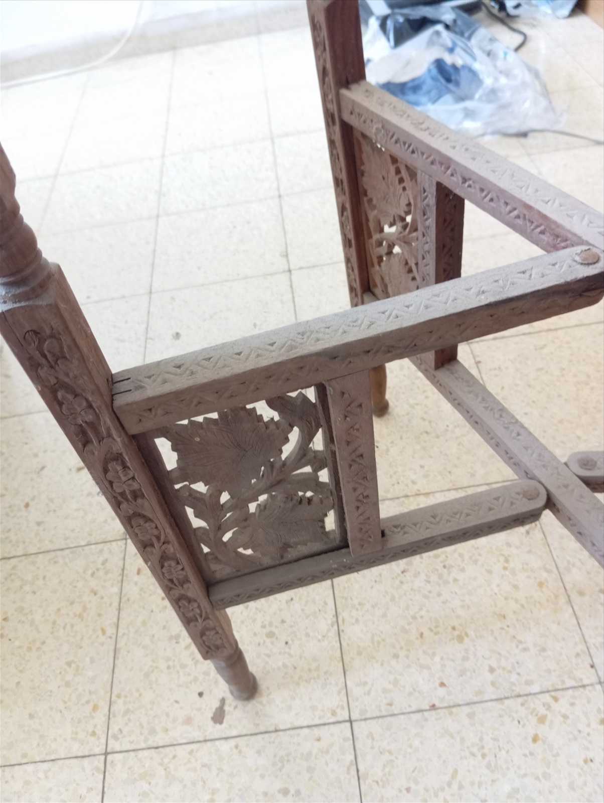 תמונה 4, שולחן מגש מרוקאי וינטג עם מגש למכירה בחיפה | אספנות  ענתיקות