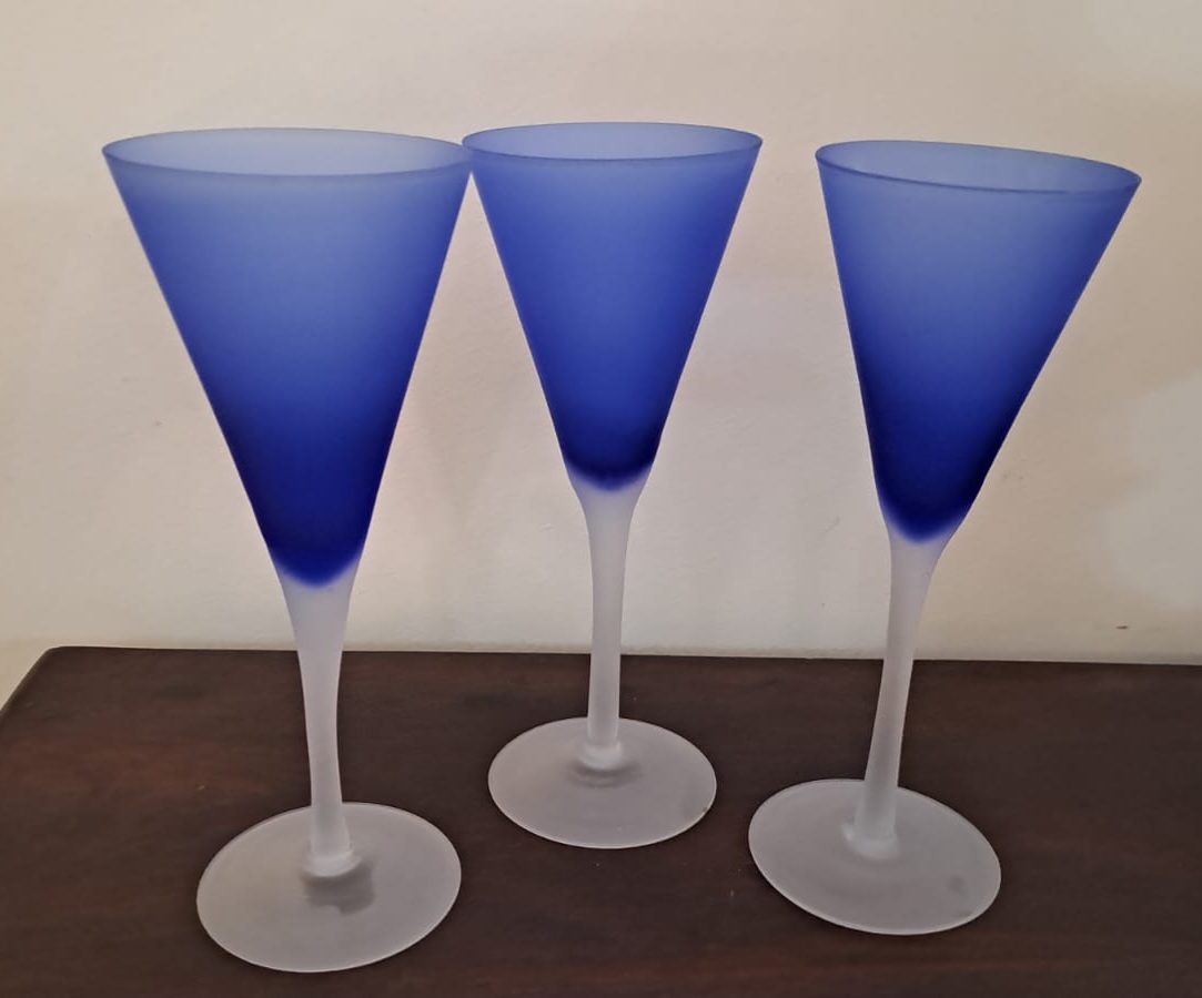 תמונה 3, סט 3 כוסות יין / שמפנייה מעוצב למכירה בקרית אתא | כלי מטבח  כוסות