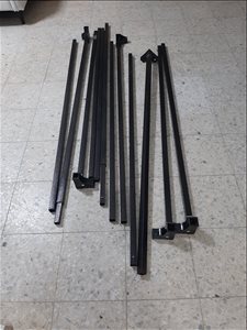 עמודים לסוכה מתכוונן+ מחברים 