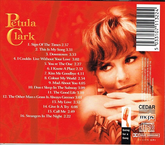 תמונה 2 ,Petula Clark Colour My World למכירה ברמת השרון מוסיקה וסרטים  cd