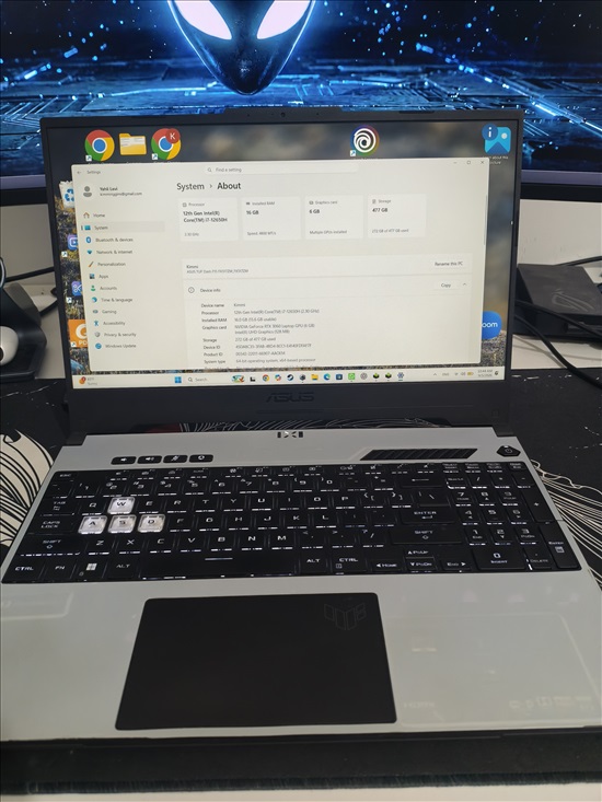 תמונה 1 ,ASUS TUF Dash F15 למכירה בנתניה מחשבים וציוד נלווה  מחשב נייד