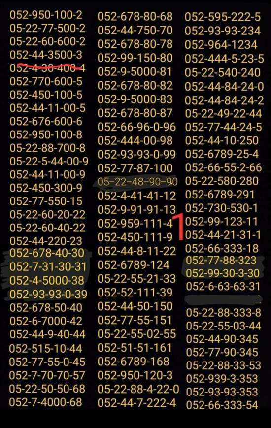תמונה 9 ,מספרי זהב  למכירה בתל אביב סלולרי  מספרי זהב