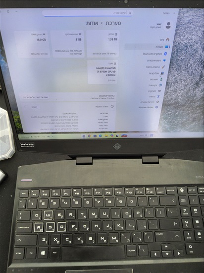 תמונה 2 ,HP OMEN מחשב נייד גיימינג חזק  למכירה בקרית ביאליק מחשבים וציוד נלווה  מחשב נייד