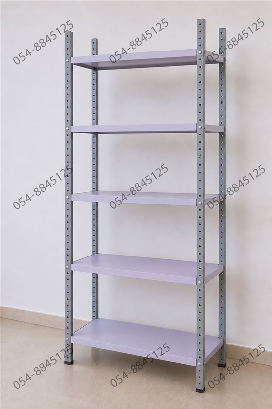 תמונה 1 ,5 מדפי מתכת 40x90 עם 4 עמודים למכירה בהוד השרון ריהוט  מדפים