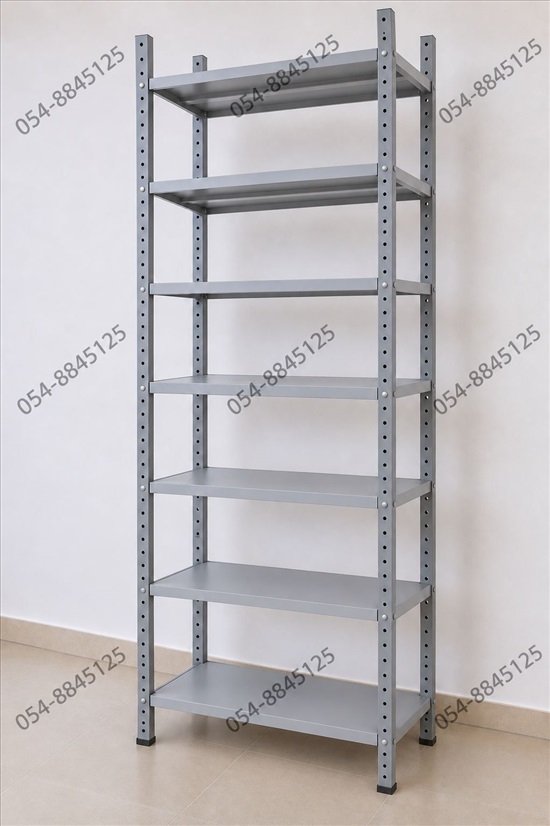 תמונה 1 ,7 מדפי מתכת 39.5x80 ס"מ חזקים  למכירה בהוד השרון ריהוט  מדפים