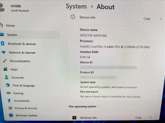 תמונה 11 ,מחשב להנדסה וגרפיקה i5 ו-SSD למכירה בעכו מחשבים וציוד נלווה  מחשב שולחני