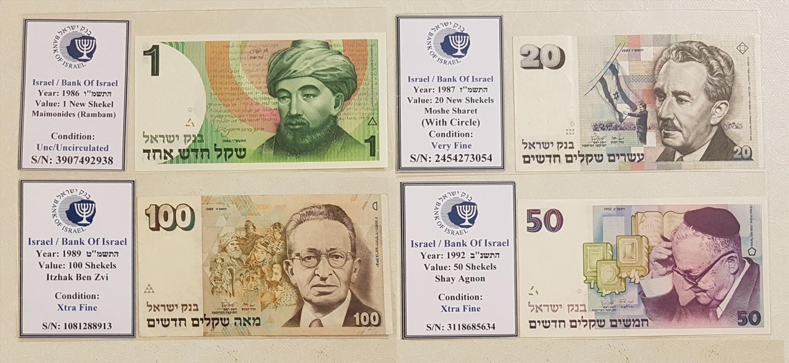 תמונה 3, שטרות שונים מישראל - חדש/משומש למכירה בפתח תקווה | אספנות  מטבעות ושטרות