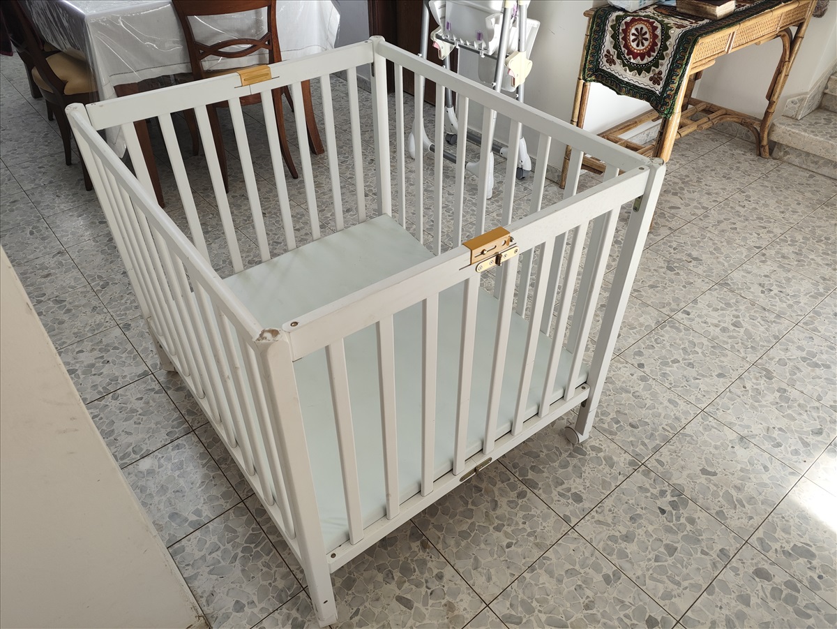 תמונה 1, לול מעץ כולל מזרן כמו חדש 10 למכירה בפדיה | לתינוק ולילד מיטות ולולים