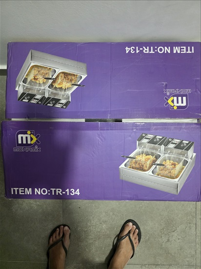 תמונה 2 ,מטגן חשמלי מקצועי כפול 6+6 למכירה ברמלה ציוד לעסקים  ציוד למסעדות/ בתי קפה