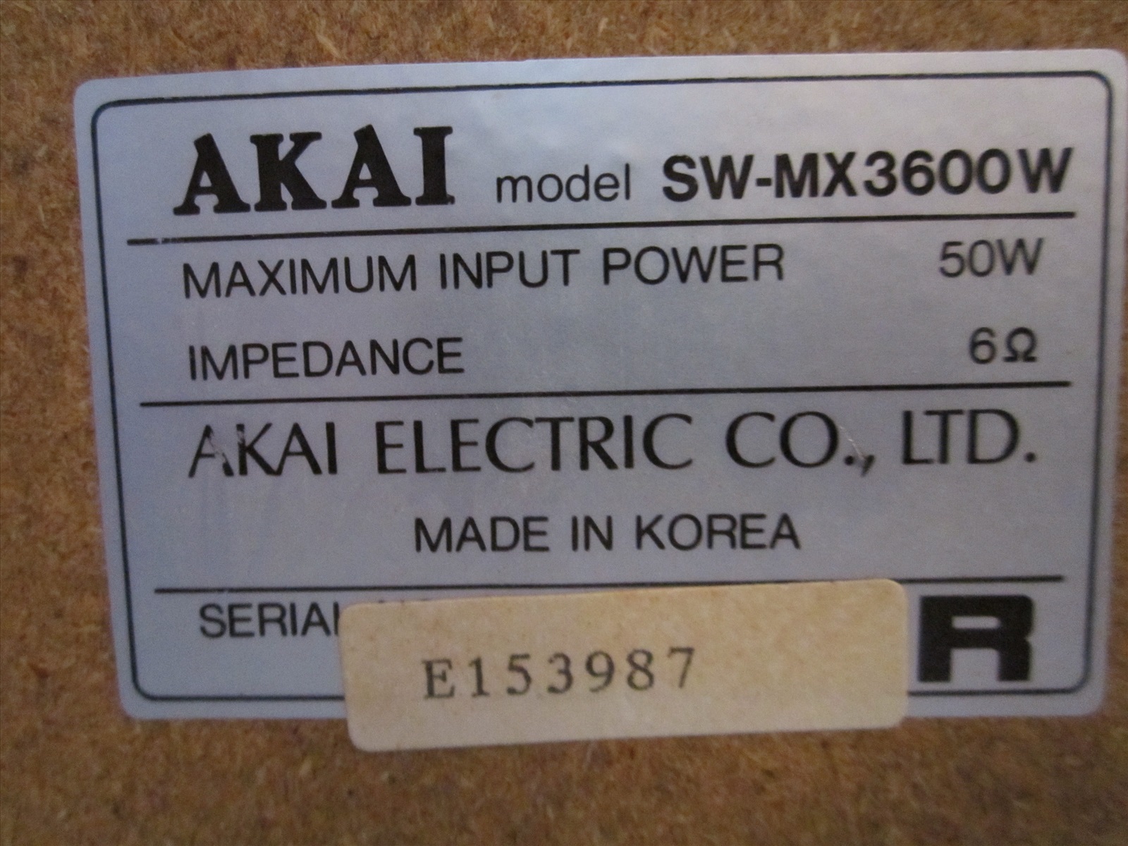 תמונה 4, רמקולים AKAI SW MX 3900 W למכירה בקרית מוצקין | סטריאו ונגנים רמקולים